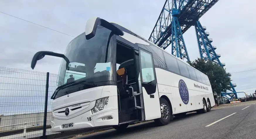Coach at docks